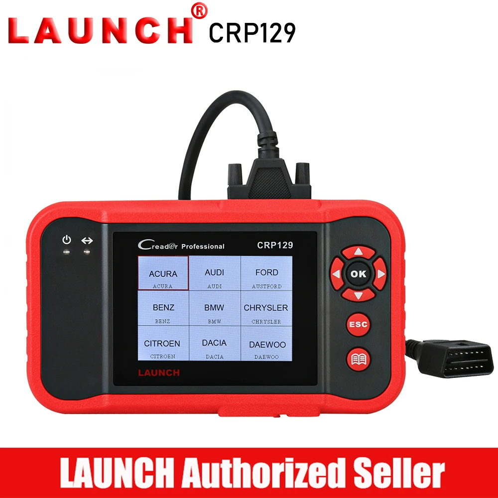 

Launch CReader CRP129 (VIII) OBD2 Car Code Reader Auto Diagnostic Scanner Tool for Engine Transmission ABS SRS Oil Reset SAS EPB