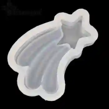 

1pcs UV Resin Mold Silicone Meteor Meteor Rainbow Mold Charms For DIY Pendant Jewelry Making Molds
