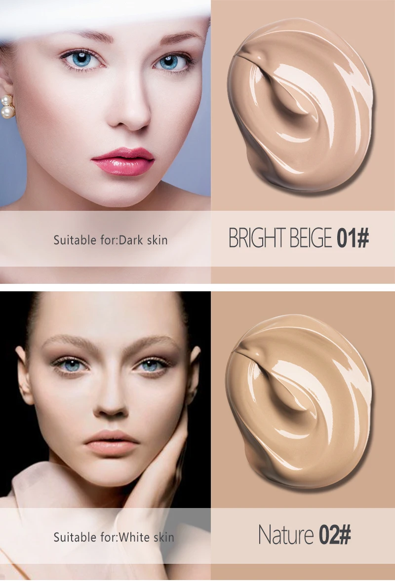 HENLICS Sunscreen Bouncing Cushion BB Cream Concealer Moisturizing Foundation Whitening Face Cosmetics 2 in 1  Makeup Set (10)