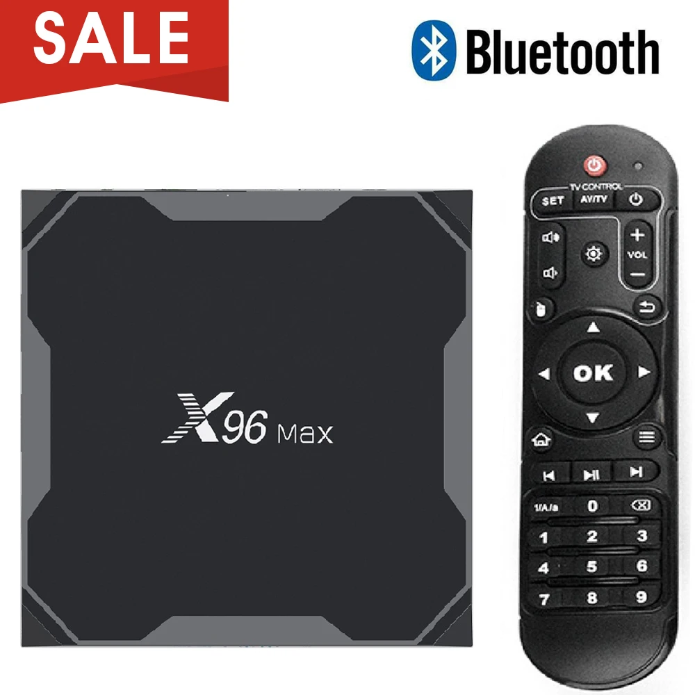 ТВ приставка X96MAX Android 8 1 Amlogic S905X2 LPDDR4 4 Гб 64 четырехъядерный 2 ГГц и 5 двойной Wifi Bluetooth