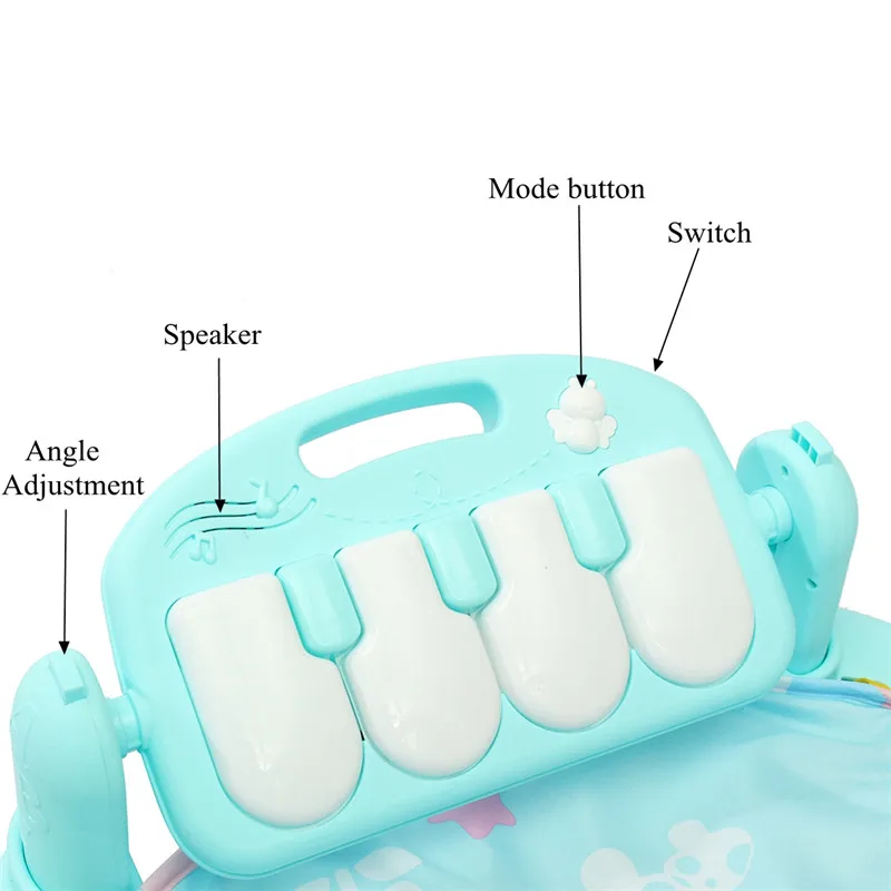 3 в 1 детский игровой коврик для спортзала новорожденный младенец музыкальный игровой коврик для фортепиано одеяло Детский ковер для активного отдыха