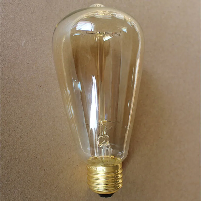 Ретро лампы Эдисона E27 220 В лампы накаливания 25 Вт 40 Вт 60 Вт ST64 лампа накаливания винтажный светильник Эдисона для подвесного светильника теплый белый