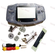 Ясно Цвет трубки сэр рисунок Пластик линзы игры Авансовая Замена Корпус чехол подходит для GameboyAdvance Крест/Y отвертки