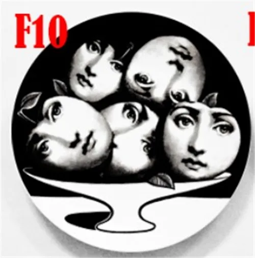 Rosenthal Piero fornasetti настенные подвесные тарелки для дома для отеля для бара задний план Ремесло Украшение - Цвет: 10