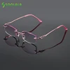SOOLALA lunettes de lecture en strass | Coupe en diamant revêtu alliage de titane, sans bords, dégradé presbytes, lunettes de lecture, femmes hommes ► Photo 3/6