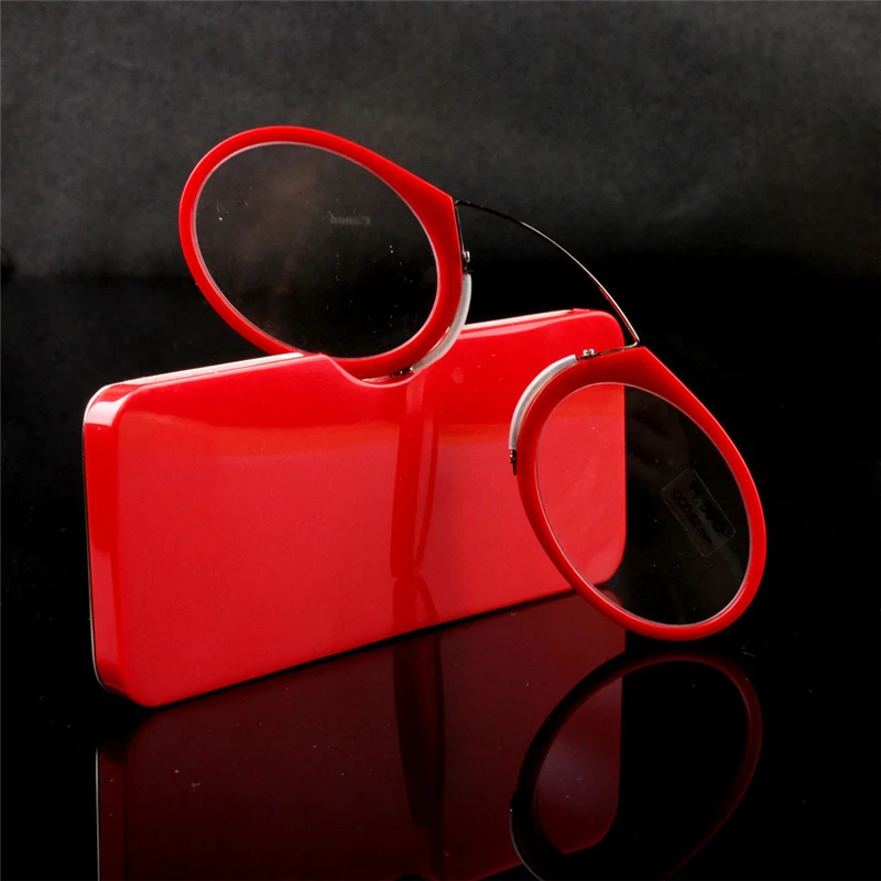 Mini Nose Clip Red TR90 Reading Glasses Sticky Phone Men Women
