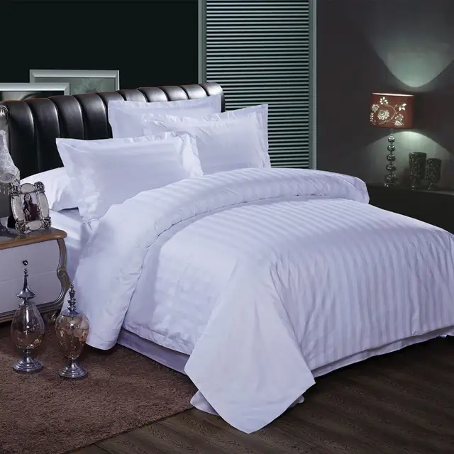 100 Percent Cotton Duvet Cover Set For Hotel Hidden Belt Closure