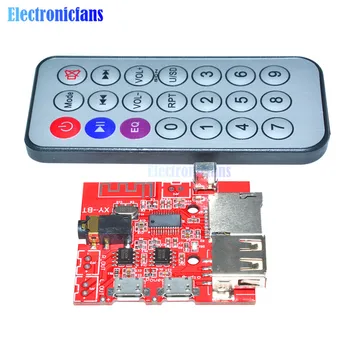 

1Set Bluetooth 4.1 MP3 WAV Decoding Board Car Speaker Audio Receiver 3W Amplifier Module Support USB TF U-DISK IR Remote Board