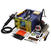 Gordak 952D паяльная станция с горячим воздухом светодиодный цифровой дисплей 2 в 1 фена с SMD паяльная станция паяльник hot sol