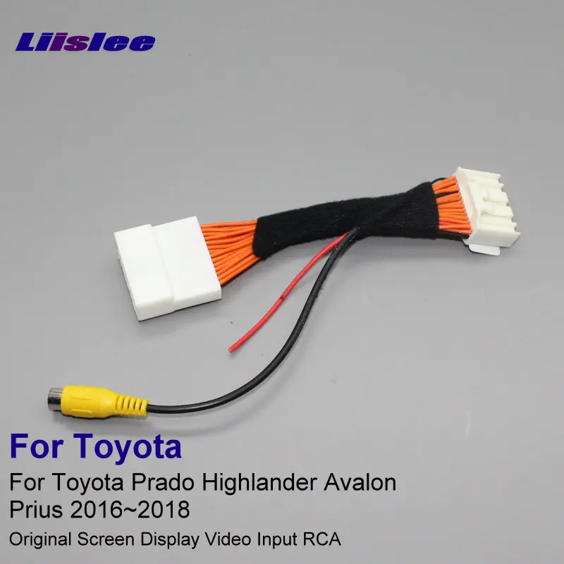 28 контактов RCA адаптер провода для Toyota Prado Highlander Avalon Prius 2016 ~ 2018 Обратный камера