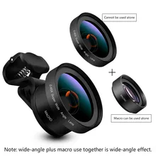 Универсальный объектив для мобильного телефона широкоугольный Макро комбо комплект Внешняя камера SLR объектив камера телеобъектив