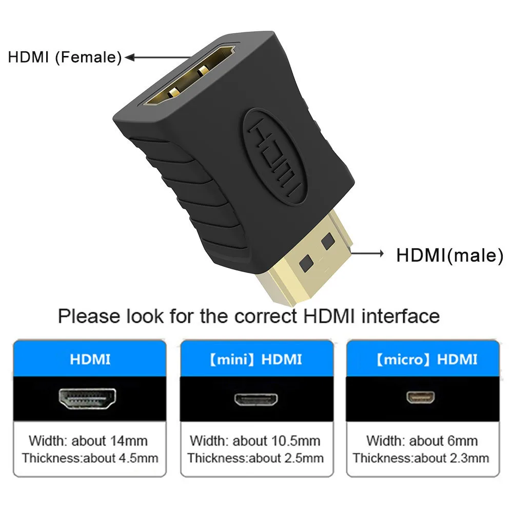 Robotsky HDMI Мужской к HDMI Женский кабель адаптер конвертер под прямым углом 180 градусов вращающийся удлинитель для 3D 1080P HDTV xbox PS3 DVD