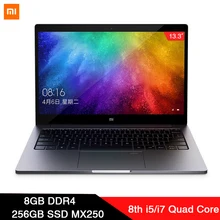 Xiaomi Mi ультратонкий ноутбук Air 13," GeForce MX250 256G SSD Intel 8th quad core i5/i7 8GB Распознавание отпечатков пальцев ПК