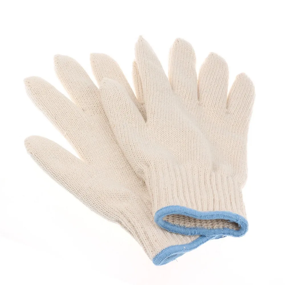 Два слоя Новый producet Белый хлопок термостойкие перчатки, безопасность рабочие перчатки, хлопка перчатки, духовка перчатки защищают руки