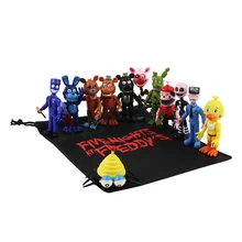 13 pçs/lote 9cm FNAF PVC Figuras de Ação com Presente Saco das Cinco Noites No Freddy Freddy Fazbear Foxy Bonecas Brinquedos brinqudoes Presentes Dos Miúdos