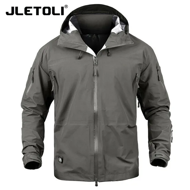 JLETOLI Waterproof Jacket Windbreaker Winter Outdoor Hiking Jacket Men