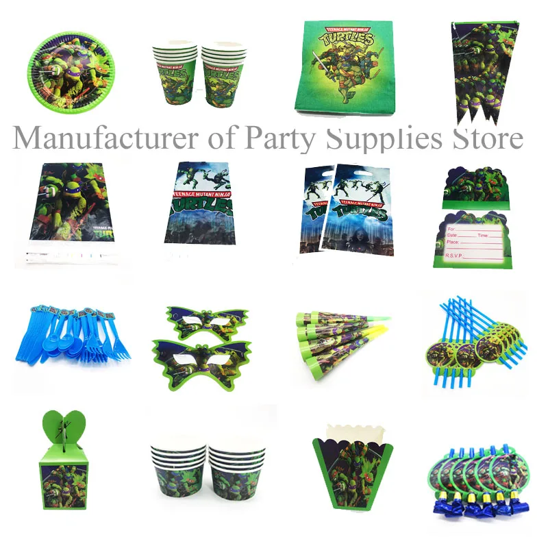 

Ninja Turtles theme disposable party tableware Ninja Turtles theme birthday party decorations Ninja Turtles plates cups