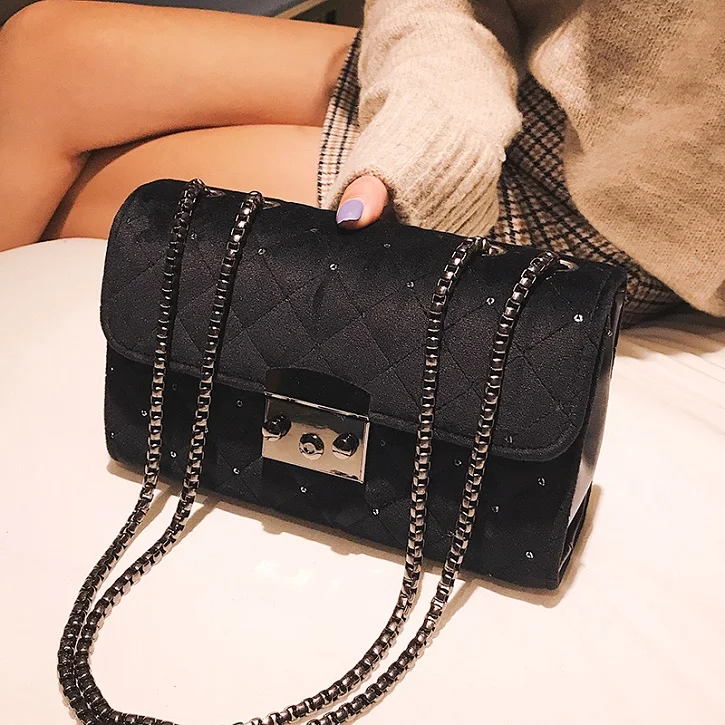 Yuhua, новые женские сумки, модная сумка на плечо для отдыха, простая Корейская версия женской сумки, трендовые сумки-мессенджеры - Цвет: Black