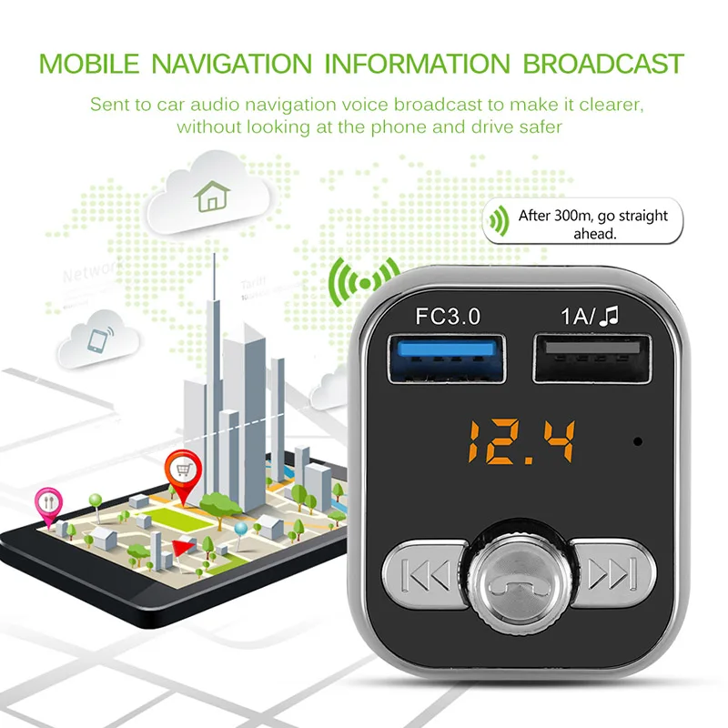 Onever 3.4A автомобильный комплект Bluetooth 4,0 беспроводной fm-передатчик громкой связи светодиодный MP3-плеер USB зарядное устройство автомобильные аксессуары Новинка