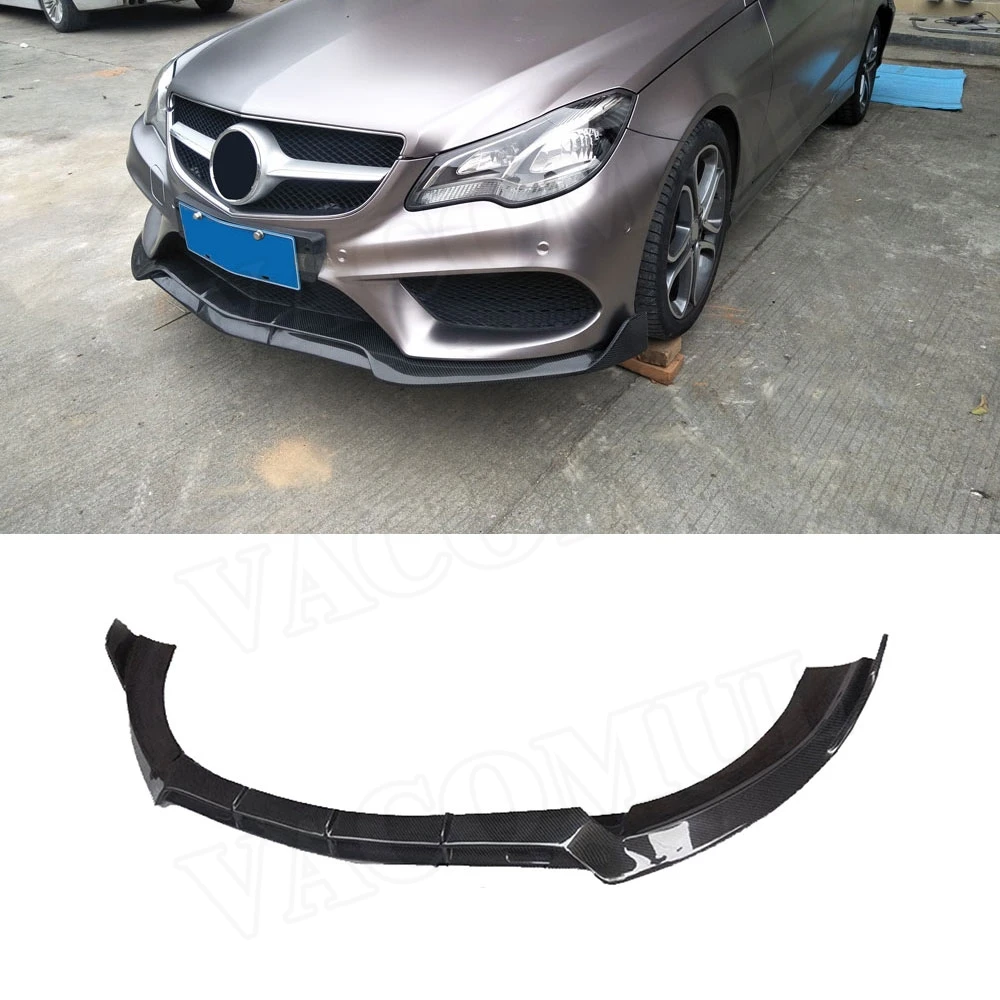 Передний спойлер для губ из углеродного волокна класса E Mercedes Benz W207 C207 Coupe E200 E260 E300