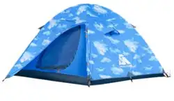 Новый Открытый Кемпинг ручной с алюминиевым полюсом палатка 3 Человек Открытый Восхождение двойной двери Палатка