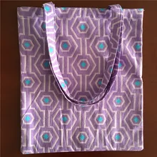 YILE хлопок лен хозяйственная сумка на плечо Эко сумка с геометрическим принтом зеленый фиолетовый L17-3