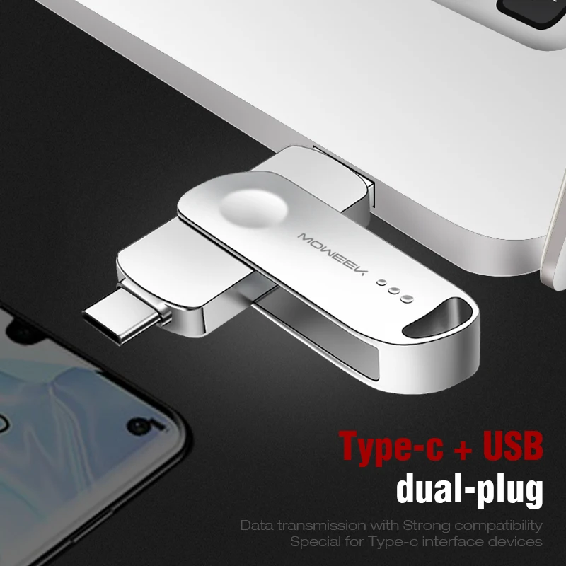 USB флеш накопитель Moweek MF93 128 ГБ 64 типа C 32 16 8 OTG usb флешка высокоскоростной 3 0|USB