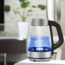 Стеклянный электрический чайник, бойлер, подогрев пищевых продуктов, 304 нержавеющая сталь, большая емкость, бытовая безопасность, функция автоматического отключения