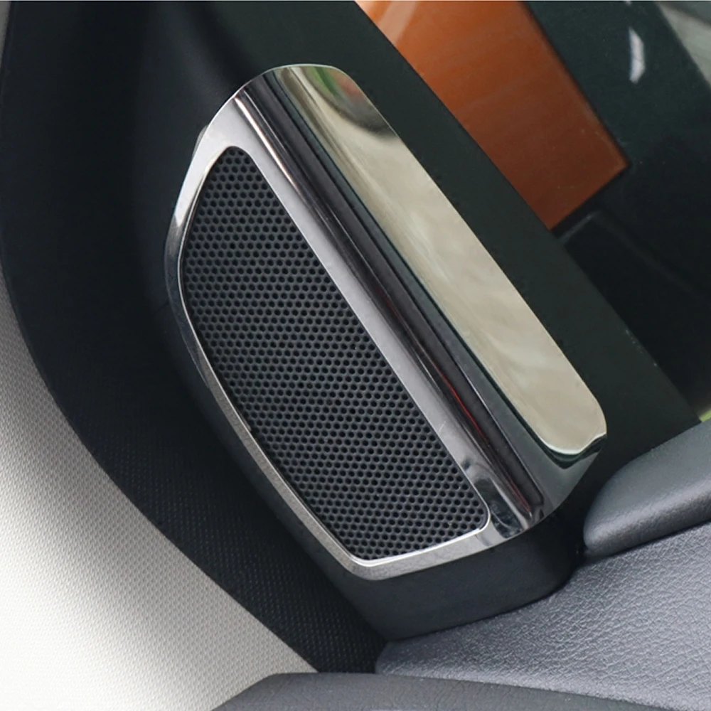

Car Styling Stainless Steel Speaker Vent Sequin Sticker Case For Ford Focus 3 4 MK3 MK4 2012 2013 2014 2015 Accessories
