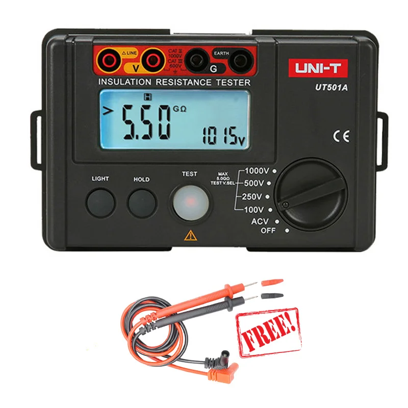 UNI T UT501A 1000V Insulation Tester Megohmmeter Megger Ohm Tester