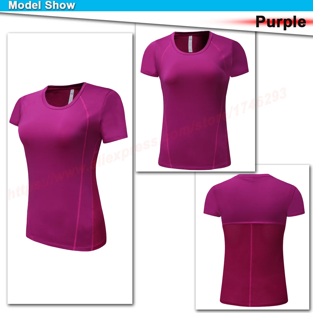 Женская футболка для спортзала, быстросохнущая, для бега, велоспорта, йоги, Женские Дышащие футболки с коротким рукавом, спортивные женские топы для фитнеса
