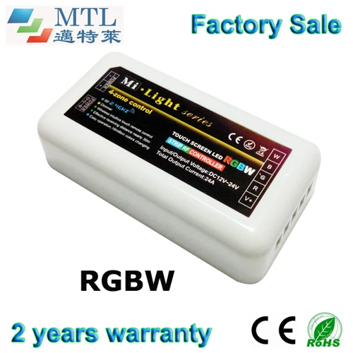 

2.4G 4-zone RF RGBW LED controller for strip Mi-Light series, 10 pcs/lot, one remote match multi controllers, factory wholesale