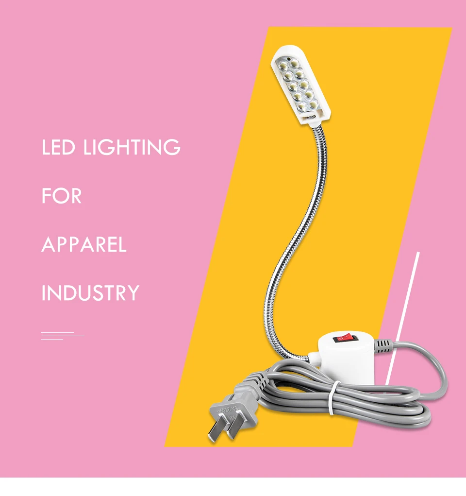 Portable Sewing Machine LED Light Magnetic Mounting Base Gooseneck Lamp for All Sewing Machine  (1)