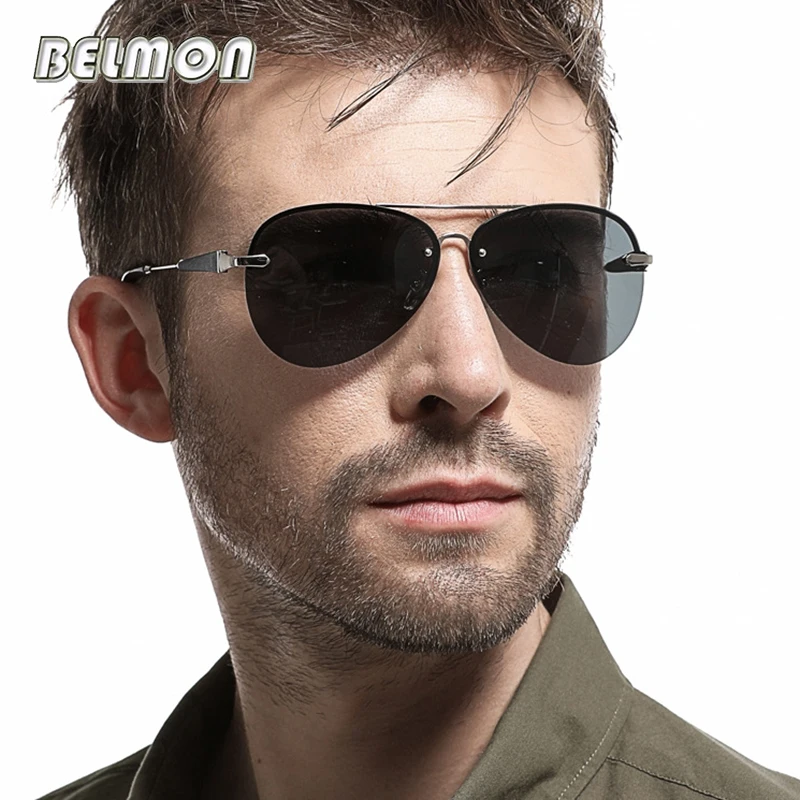 

Belmon Pilot Polarized Sunglasses Men Brand Driver Aviation Sun Glasses For Male UV400 Driving Fishing Oculos de Sol RS704