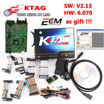 

High Quality KTAG V2.13 6.070 free ECM Titanium software Master ECU Programming Tool No Token Limit K-TAG FW V6.070 DHL Free