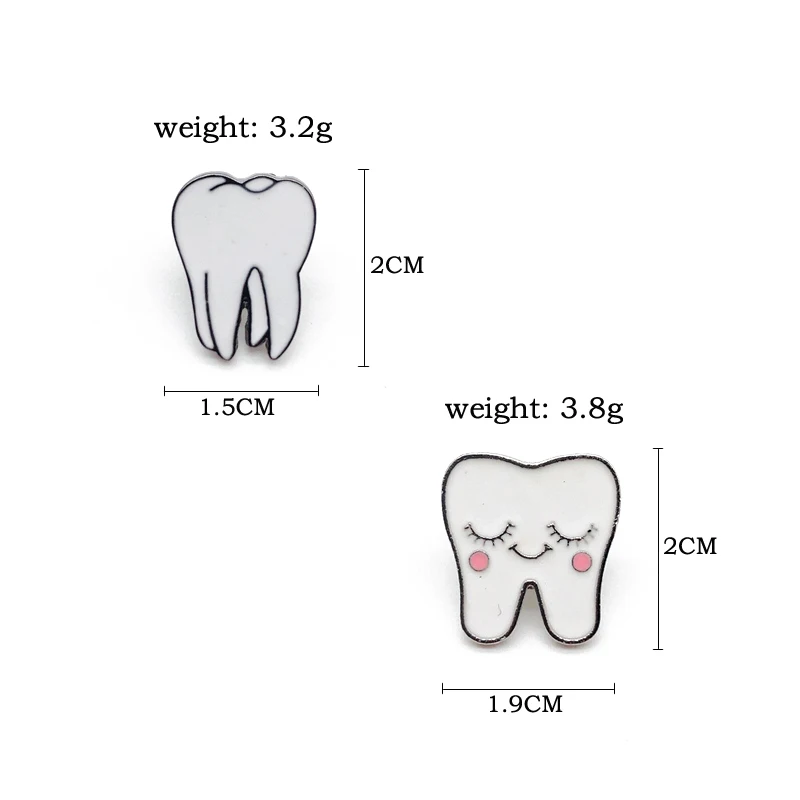 Эмалированная брошь в виде зубов из мультфильма, медицинский знак для выражений органов, значок из сплава, джинсовая рубашка, сумка, булавка, ювелирные изделия, аксессуары, подарки для друзей