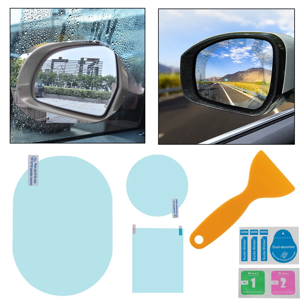 

1Pair Car Rearview Mirror Protective Film Anti Fog Window Transparent Rainproof Anti Mist Hydrophobic Sticker Car Accessories