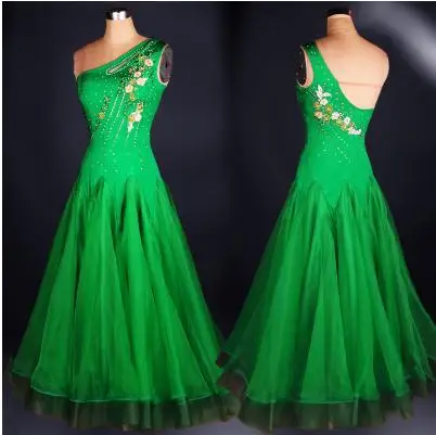 

Ballroom dance costume senior diamond single sleeves ballroom dance dress for women ballroom dance dresses