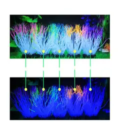 Новый Аквариум Искусственный светящиеся коралловые орнамент Аквариум Декоративные актинии озеленения мягкий Коралловые украшения