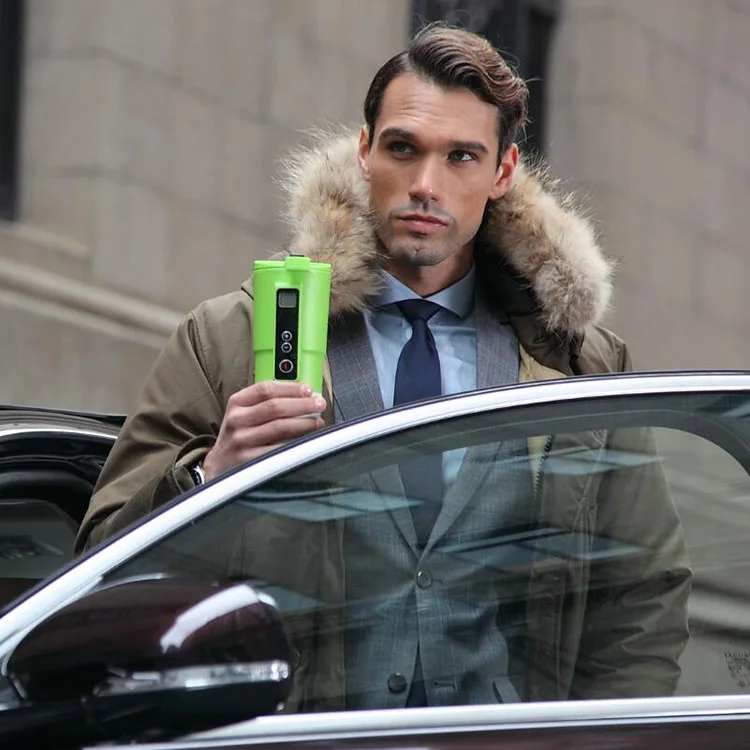 Thermos électrique de luxe avec chargeur USB 12V, chauffe-eau rapide en dix Minutes ► Photo 3/6