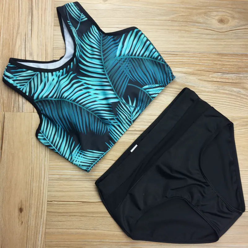 

M&M High Waist 2017 Vintage Bikini Swimsuit Print Sports Bathing Suit Maillot De Bain Femme Biquini Wire Free Summer Bathing