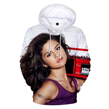 

Newest Fashion Selena Gomez Man Hoodie Sweatshirt Rip Selena Gomez Hip Hop Women Hoodies Women Fans Clothing Plus Size