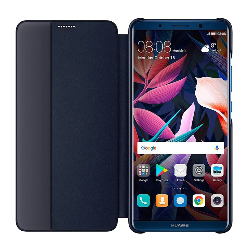 HUAWEI Mate 10 caso Original 100% espejo inteligente ventana cuero Flip caso Huawei Mate 10 Pro caso Mate10 cubierta Funda