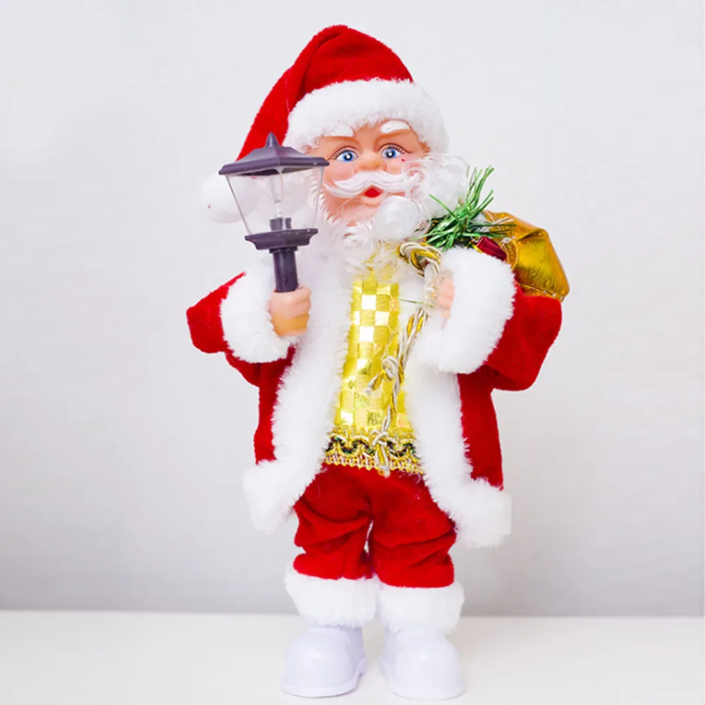 Творческий Электрический пение дрожащее освещение Санта Клаус куклы Рождество Музыкальная кукла игрушки для рождественские подарки для детей