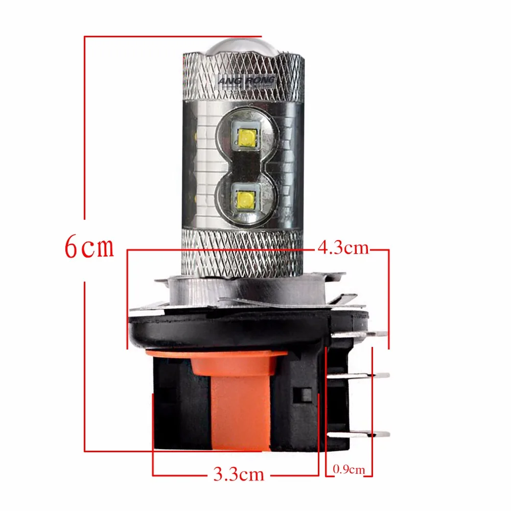 ANGRONG 2 H15 лампа светодиодный 50 Вт головной светильник дневной ходовой светильник белый для VW Golf MK6 Tiguan(CA209x2