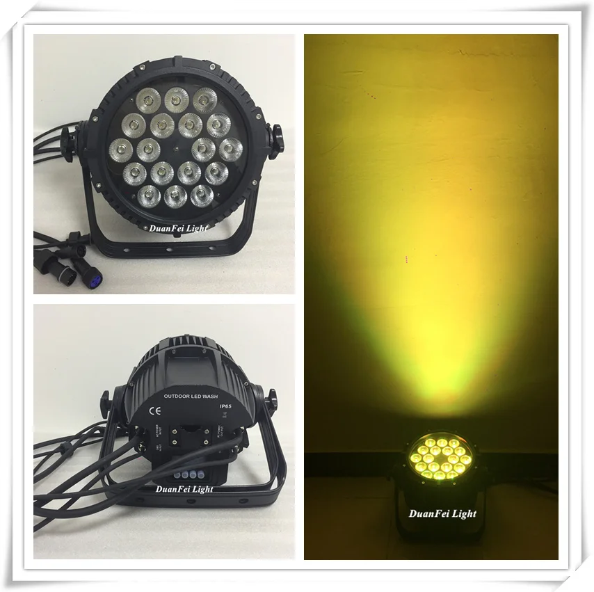 2 шт. светодиодный светильник высокой яркости par 64 led rgbwa 18x15W dmx ip 65 | Лампы и