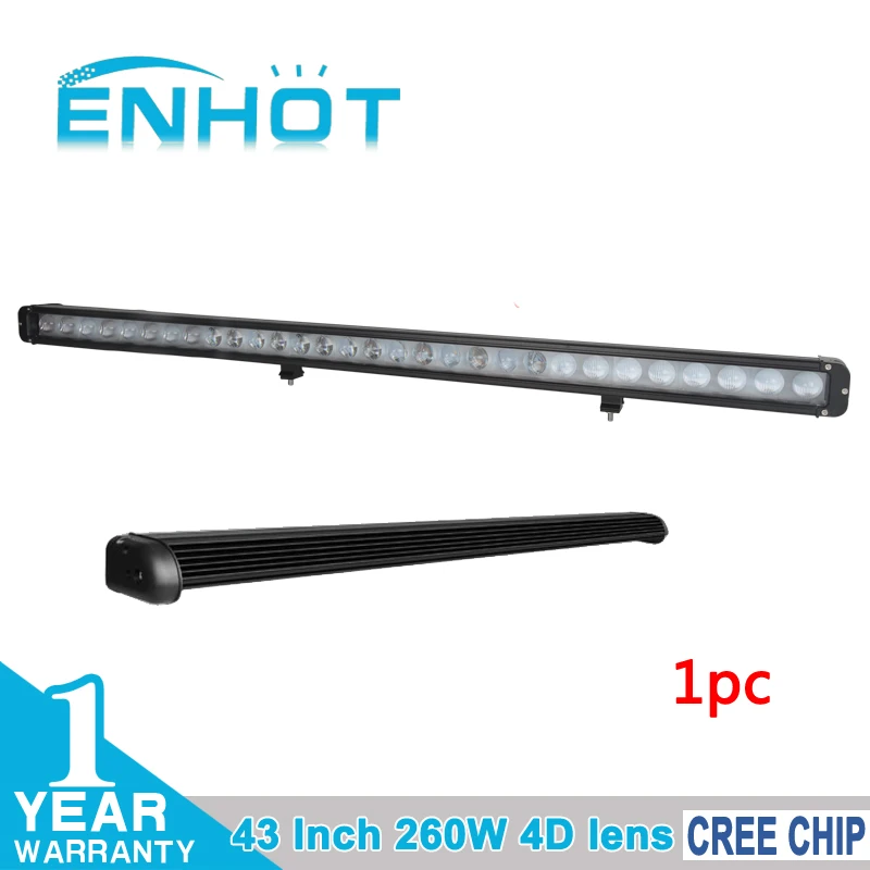 

ENHOT 4D LENS 42'' 260W CREE LED CHIP LIGHT BAR FOR OFF ROAD 4x4 MARINE BOAT TRUCK TRACTOR ATV UTE LED BAR LIGHT