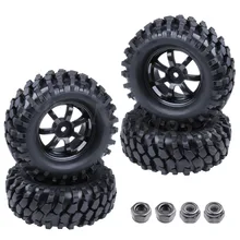 4pcs 96mm Rubber 1 9 inch RC Crawler Tires Tyre Wheel Rim 12mm Hex For 1
