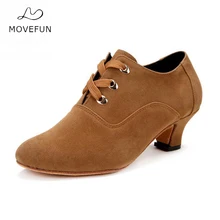 MoveFun/Брендовая обувь для взрослых латинских танцев; Сатиновые Танцевальные Кроссовки для сальсы, бальных танцев для девочек/женщин; обувь для танго; женская обувь на каблуке 4 см-60