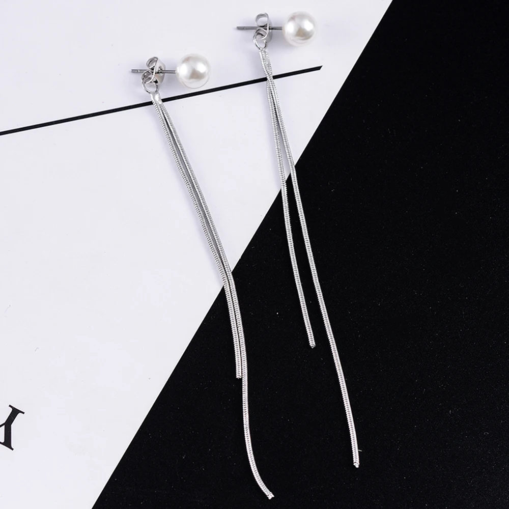 Женские Длинные Серьги Pendientes Flecos корейские элегантные серьги подвески с